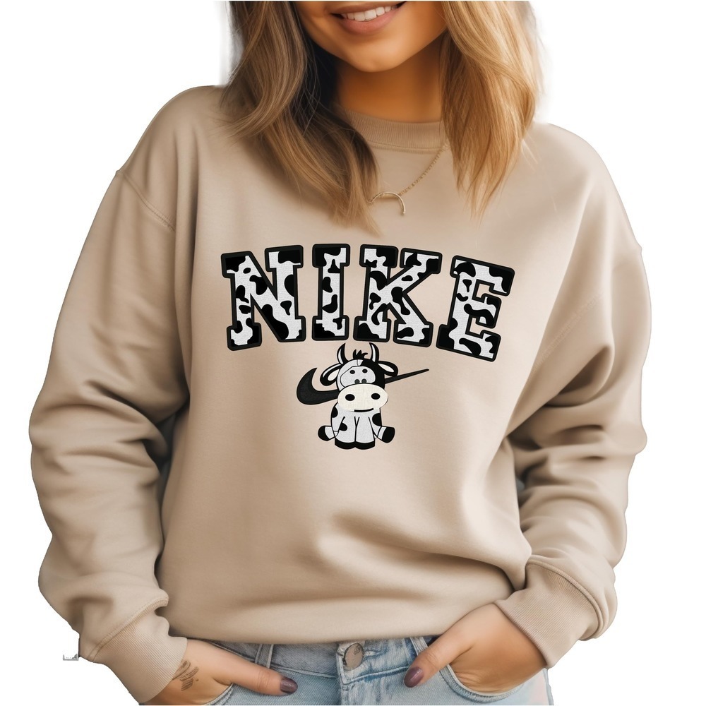Cow Print Sweastshirtvintage Cow Sweater Valentines Gift Trendy Sweashirt